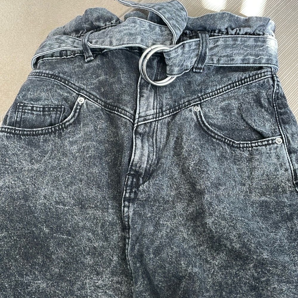 Stone wash black skirt size 4